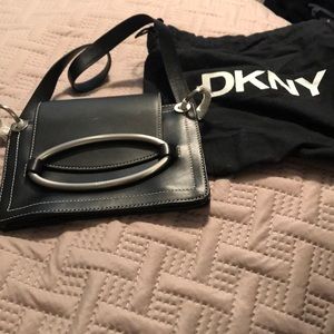 DKNY small black leather handbag